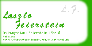 laszlo feierstein business card